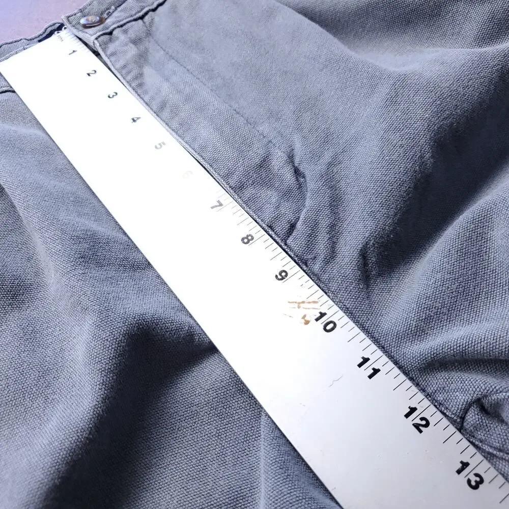 VTG Dockers Pleated Canvas Khakis Men 34x32 Gray Cotton 90s Dad Core‎ Gorpcore